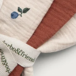 Garbo & Friends Baby Spucktücher Blueberry Beige 3er Pack