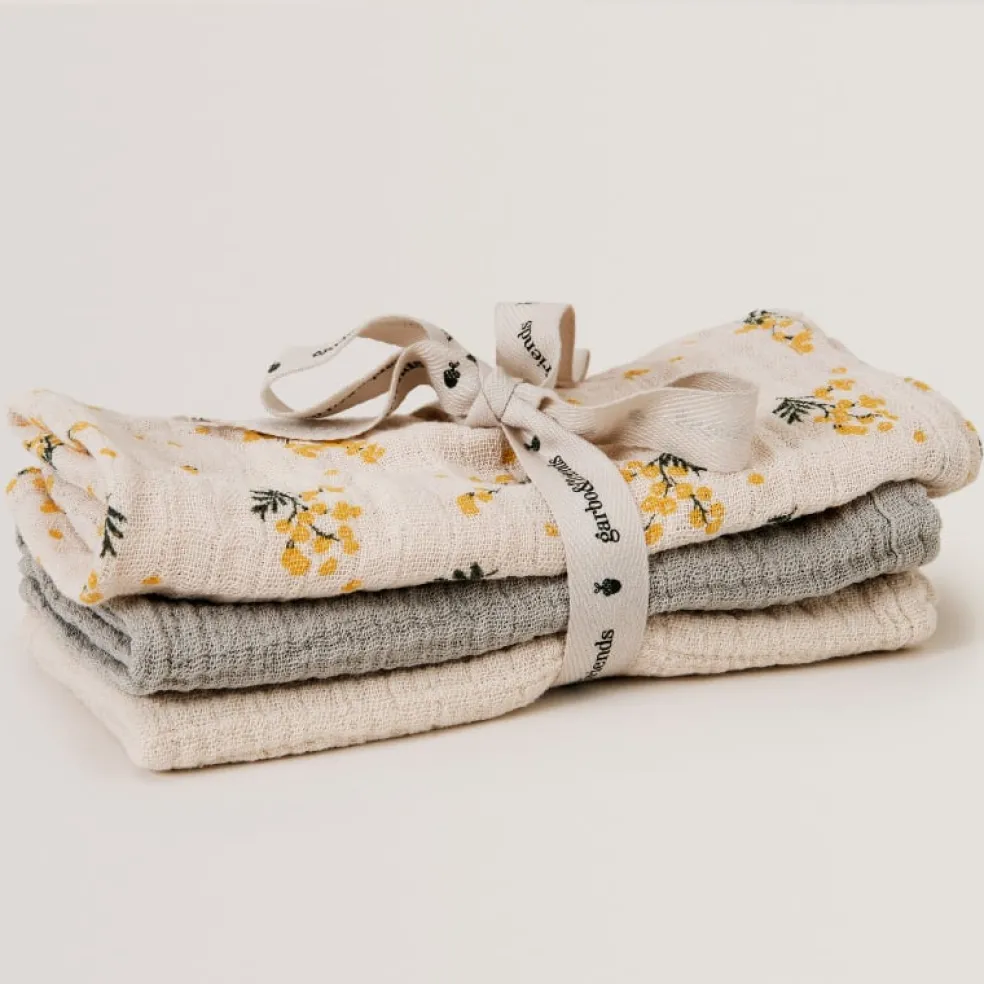 Garbo & Friends Baby Spucktücher Mimosa 3er Pack