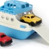 Green Toys Fähre mit Auto blau