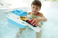 Green Toys Fähre mit Auto blau