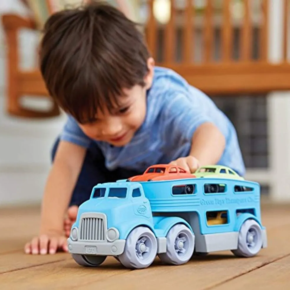 Green Toys Lastwagen & 3 Autos