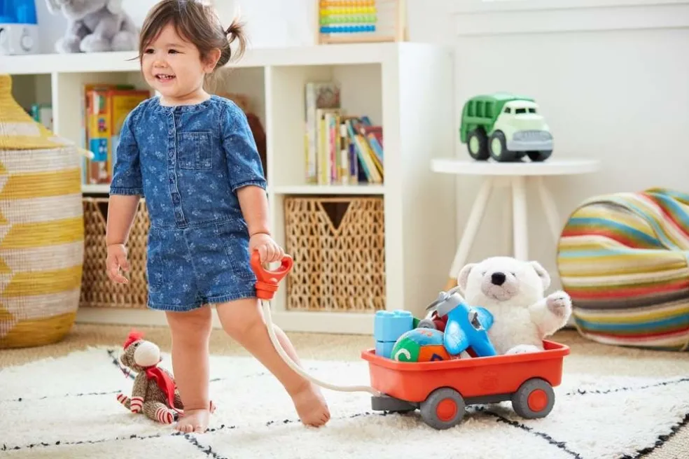 Green Toys Nachzieh-Wagen Orange