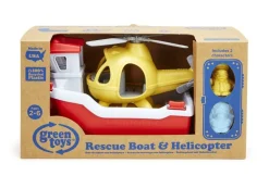 Green Toys Rettungsboot mit Hubschrauber