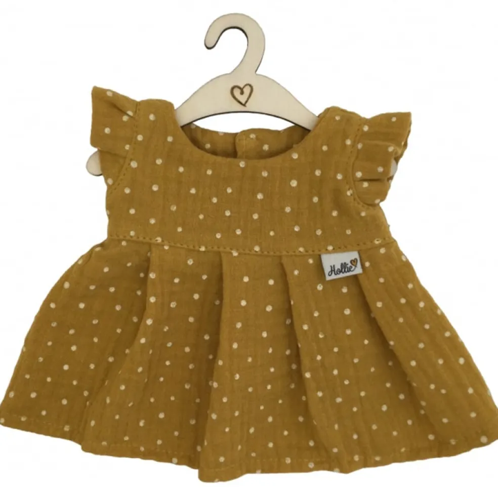 Hollie Poppenspeelgoed Puppenkleid Dots Ockergelb (für Gordi)
