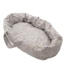 Hollie Poppenspeelgoed Puppen-Tragekorb Leaves Grau