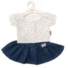 Hollie Poppenspeelgoed Puppenrock Jeans & Shirt Dots (für Gordi)