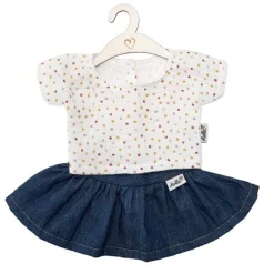 Hollie Poppenspeelgoed Puppenrock Jeans & Shirt Dots (für Gordi)