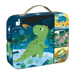 Janod 4 Puzzles Dinosaurier 3 Jahre+