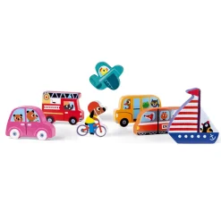 Janod Holzpuzzle Chunky Fahrzeuge