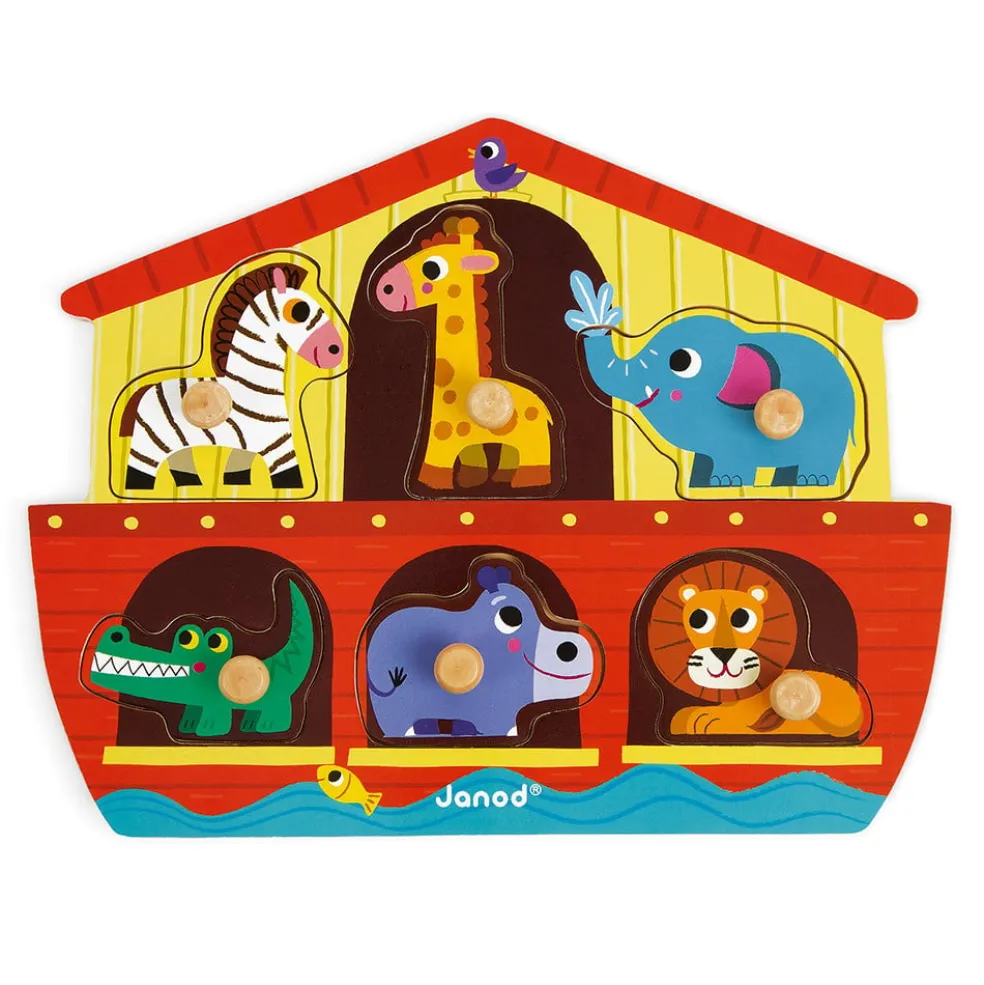 Janod Knopfpuzzle Holz Arche Noah