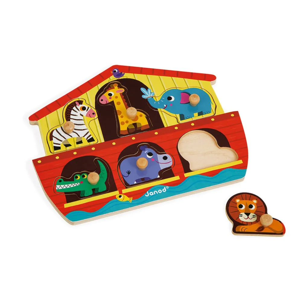 Janod Knopfpuzzle Holz Arche Noah