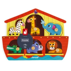 Janod Knopfpuzzle Holz Arche Noah