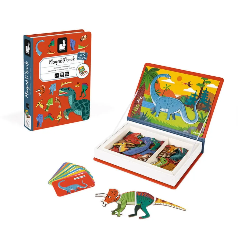 Janod Magnetbuch Dinosaurier 40 Teilen