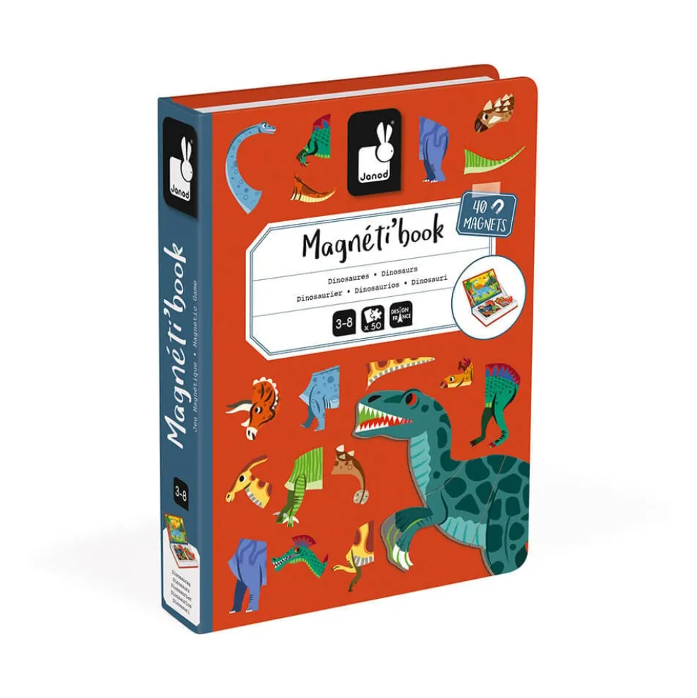 Janod Magnetbuch Dinosaurier 40 Teilen