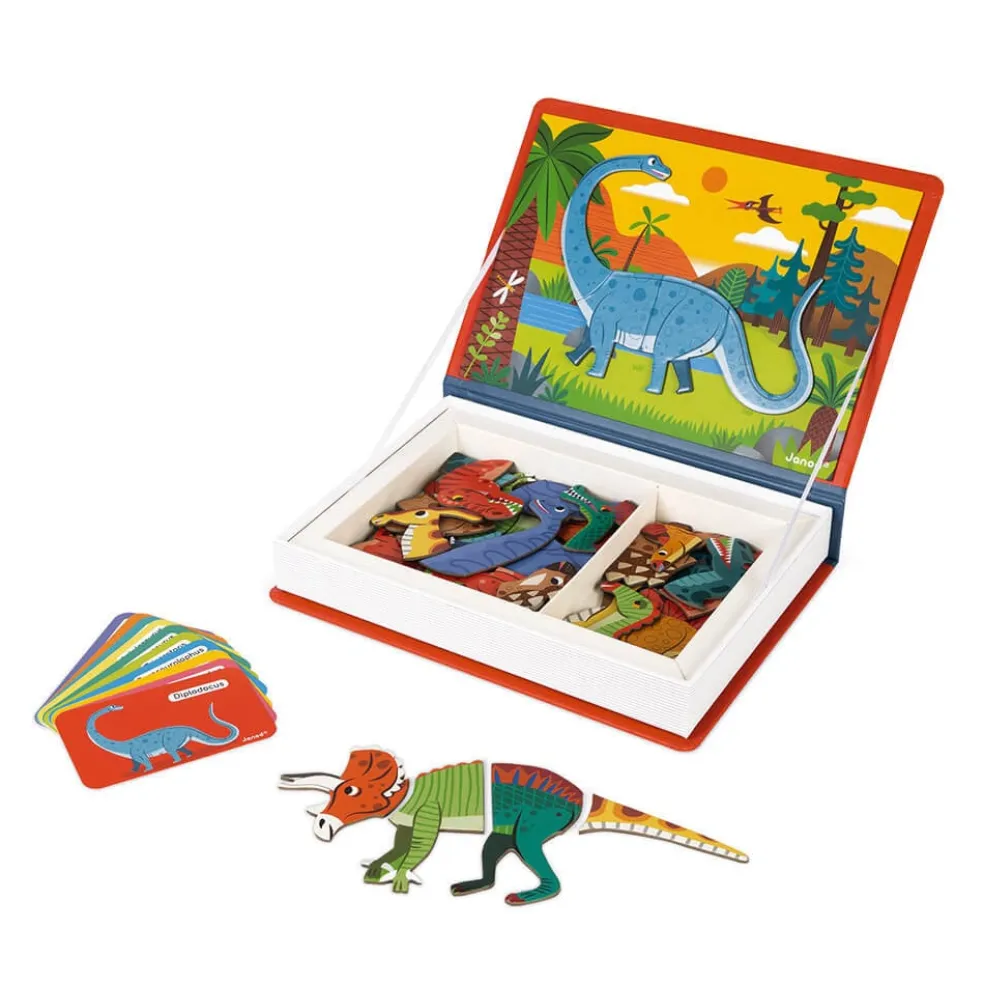 Janod Magnetbuch Dinosaurier 40 Teilen