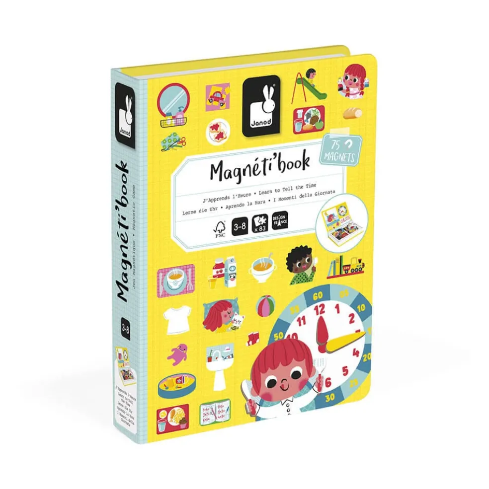 Janod Magnetbuch Lerne Die Uhr 75 Teile