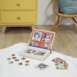 Janod Magnetbuch Mix & Match Tiere 72 Teilen