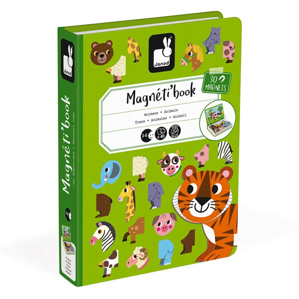 Janod Magnetbuch Tiere 30 Teilen
