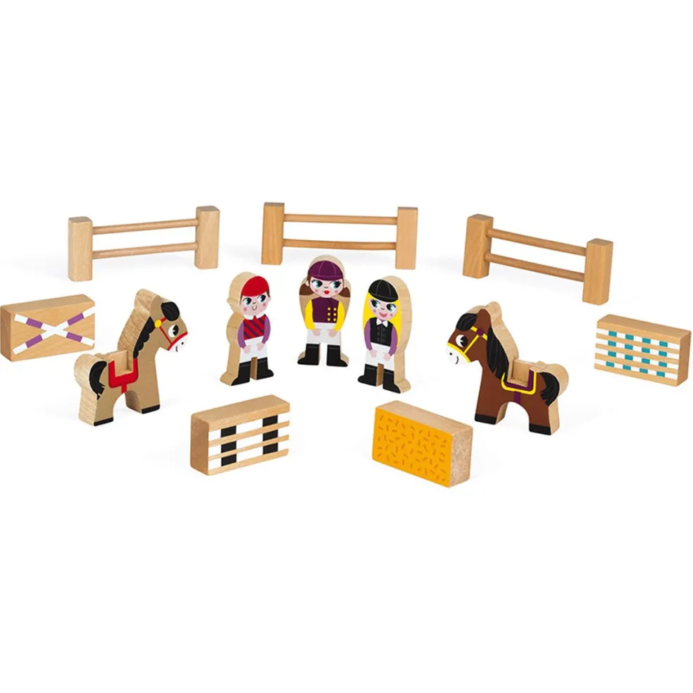 Janod Pony Club Mini Story Holz 12 Teile