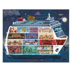 Janod Puzzle-Köfferchen Kreuzfahrt 2 Puzzles