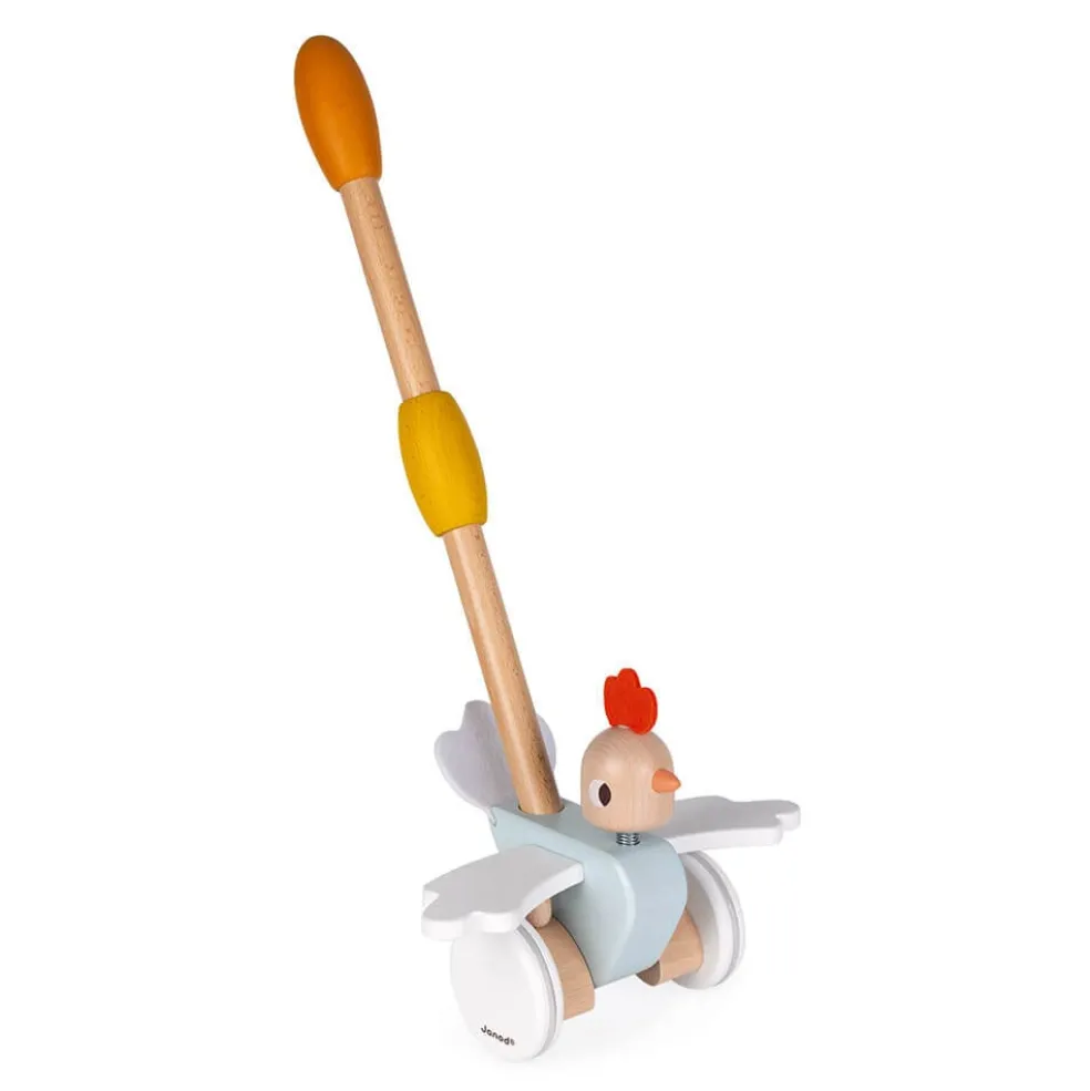 Janod Schiebetier Hühnchen aus Holz