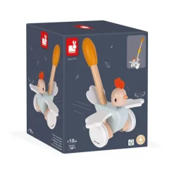 Janod Schiebetier Hühnchen aus Holz
