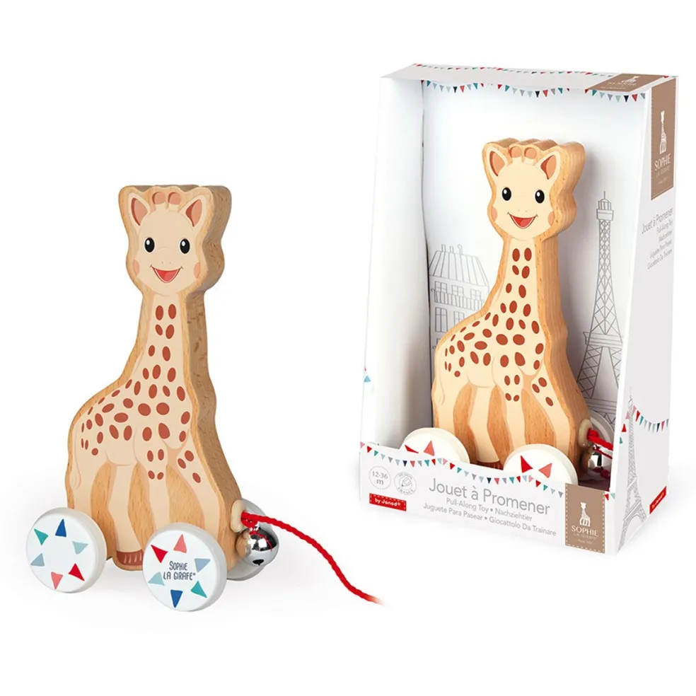 Janod Sophie de Giraffe Nachziehtiere aus Holz