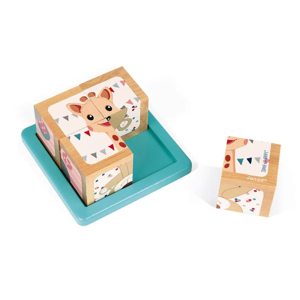 Janod Sophie La Girafe Würfelpuzzle