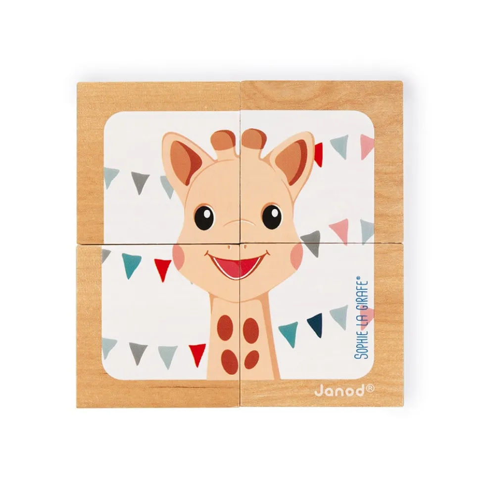 Janod Sophie La Girafe Würfelpuzzle