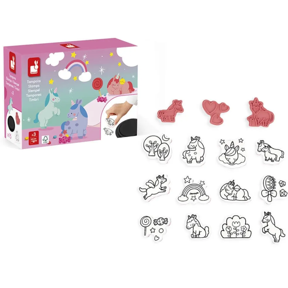 Janod Stempel-Set Unicorns Stampinoo