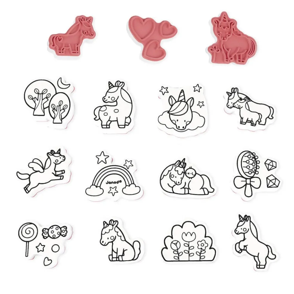 Janod Stempel-Set Unicorns Stampinoo