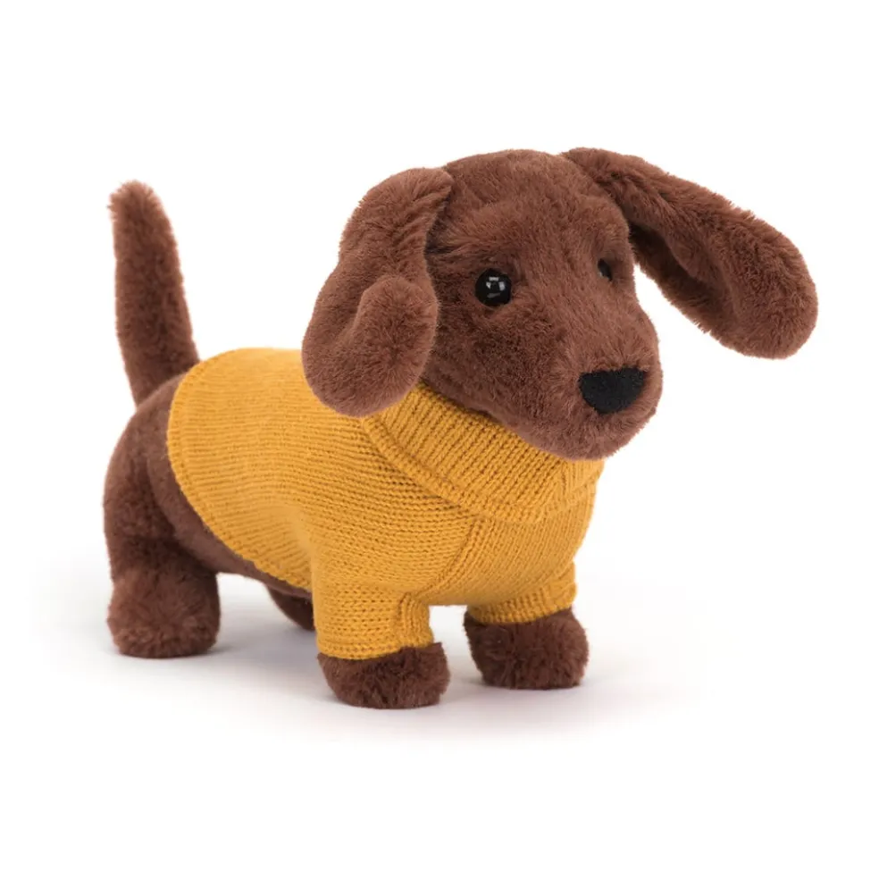 Jellycat Dachshund Stofftier Trikot Gelb 16 cm
