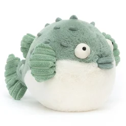 Jellycat Kugelfisch Pacey Kuscheltier Grün 23 cm