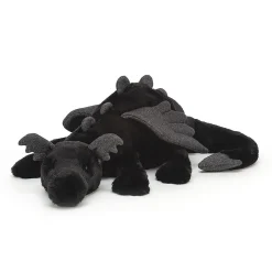 Jellycat Kuscheltier Drache Schwarz Huge 66 cm