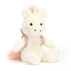 Jellycat Unicorn Backpack Beige Rosa 22 cm
