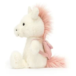 Jellycat Unicorn Backpack Beige Rosa 22 cm