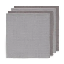 Jollein Bambus Mulltücher Grau 70x70 cm 4er Pack