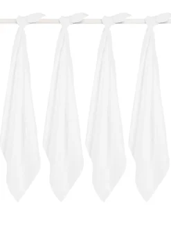 Jollein Bambus Mulltücher Weiß 70x70 cm 4er Pack