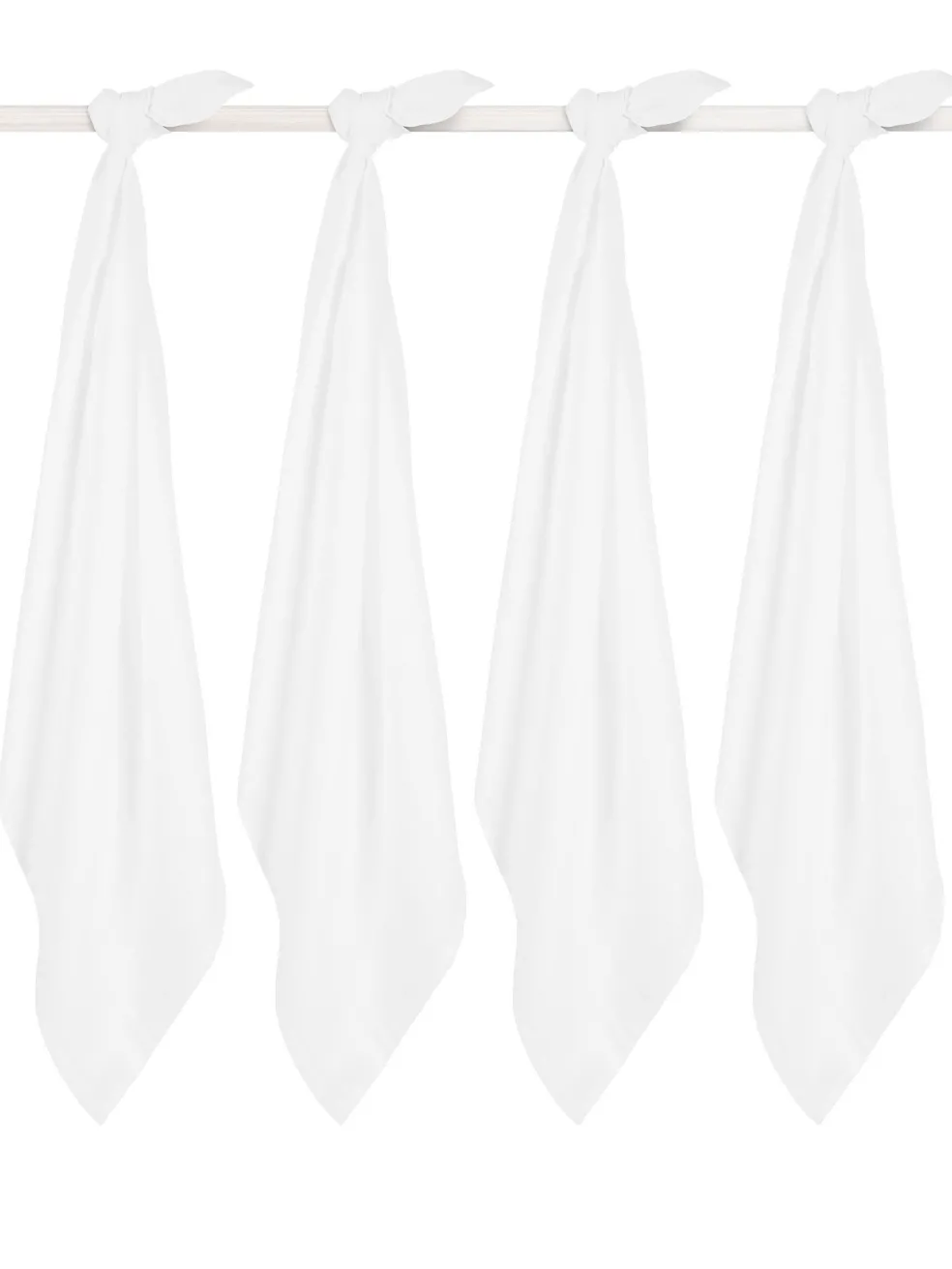 Jollein Bambus Mulltücher Weiß 70x70 cm 4er Pack