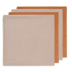 Jollein Bambus Mulltücher Karamell 70x70 cm 4er Pack