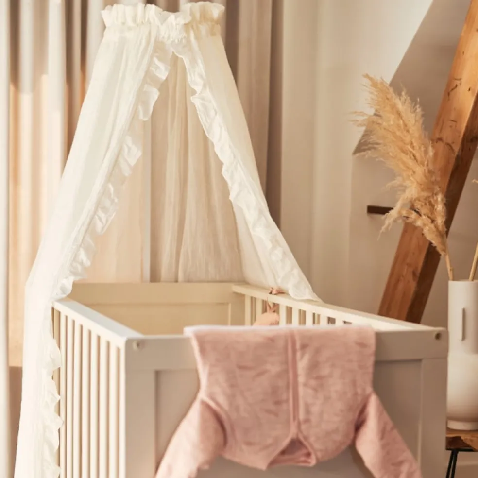 Jollein Betthimmel Vintage Ruffle Ivory 155 cm