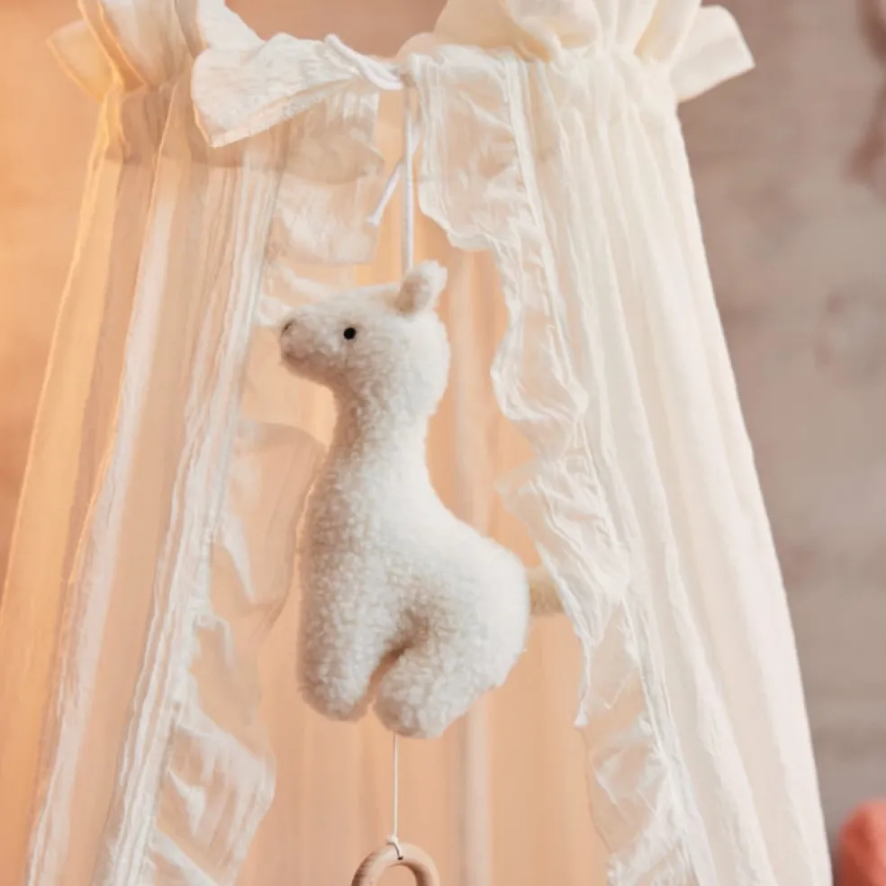 Jollein Betthimmel Vintage Ruffle Ivory 155 cm