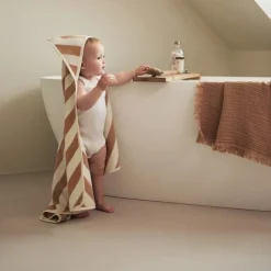 Jollein Kapuzenhandtuch Stripe Biscuit Beige