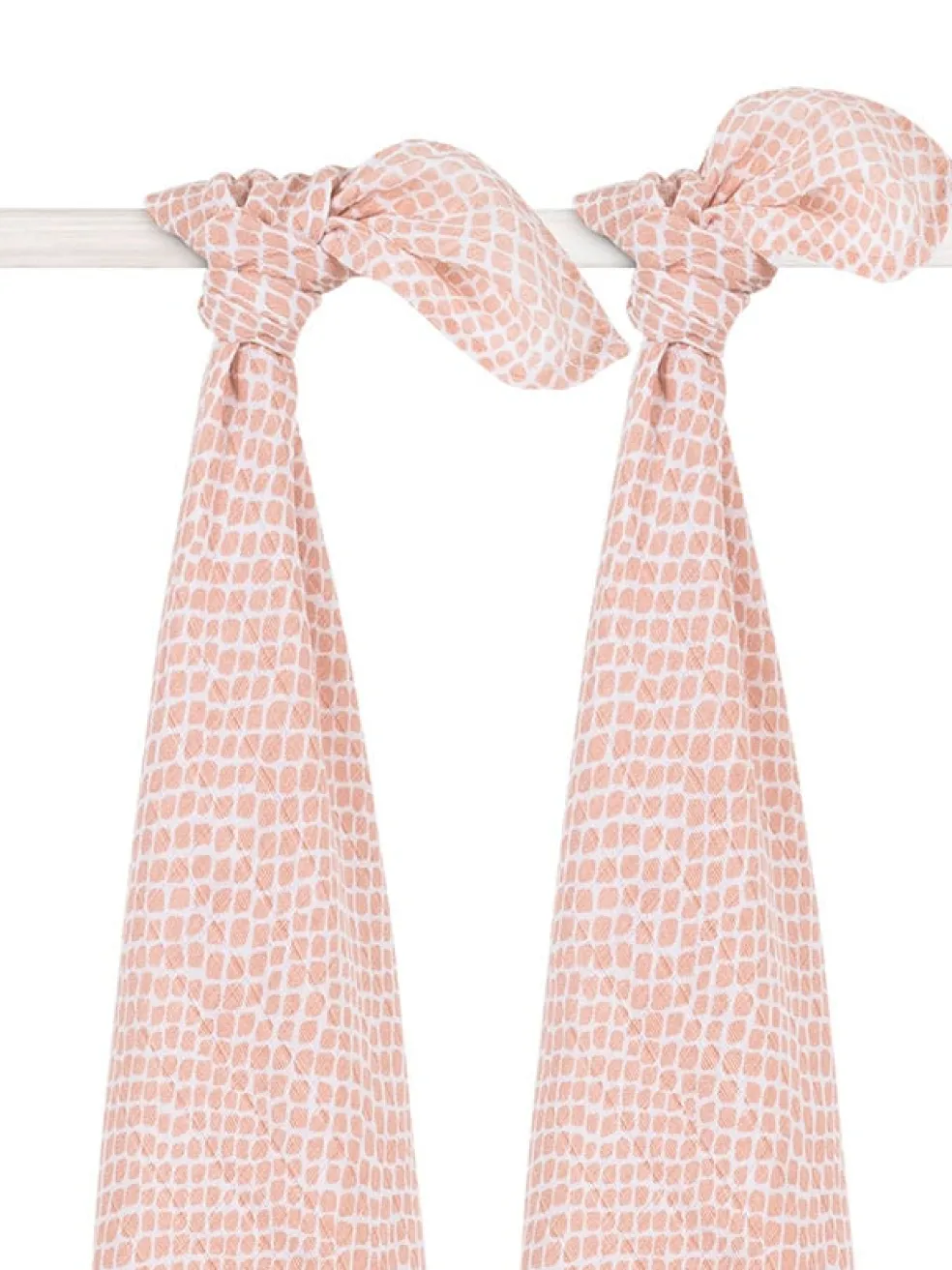 Jollein Mulltücher Snake Rosa 115x115 cm 2er Pack