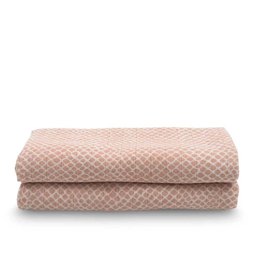 Jollein Mulltücher Snake Rosa 115x115 cm 2er Pack