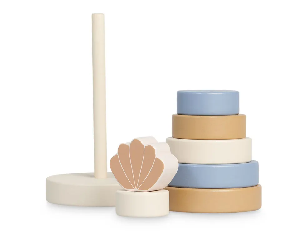 Jollein Stapelturm Holz Shell Blue Blau