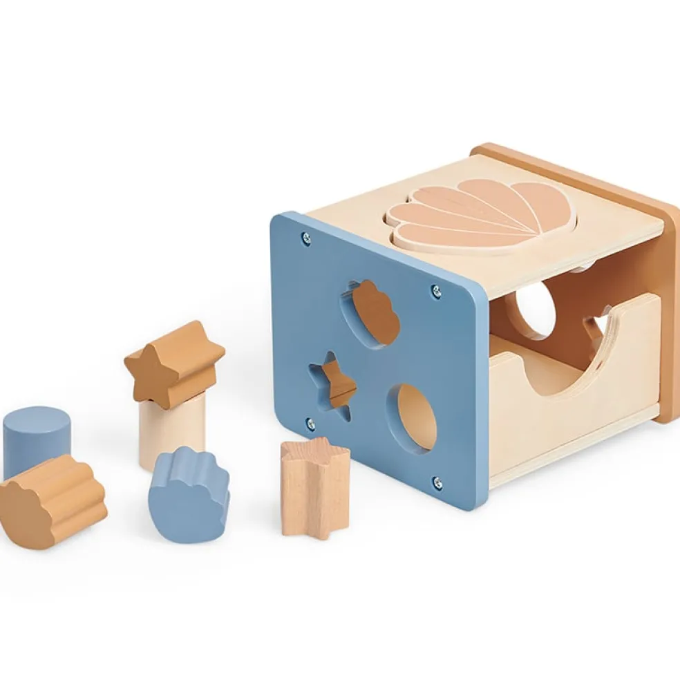 Jollein Steckspiel Holz Shell Blue