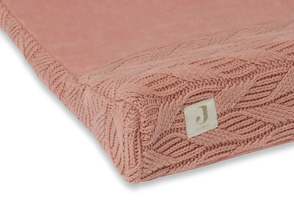 Jollein Wickelauflagenbezug Spring Knit Rosewood