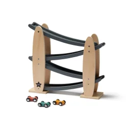 Kids Concept Hölzerne Rennstrecke mit drei Autos