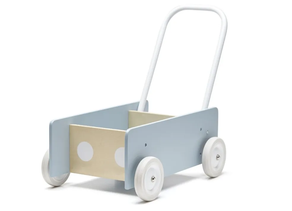 Kids Concept Lauflernwagen Blau-Grau